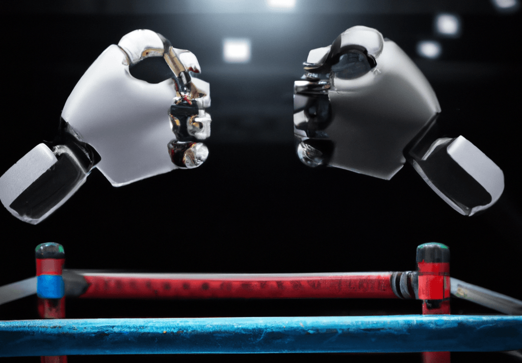 DALL·E 2023-03-15 12.30.03 - two robot hands fist-bumping at start of a boxing match (1)