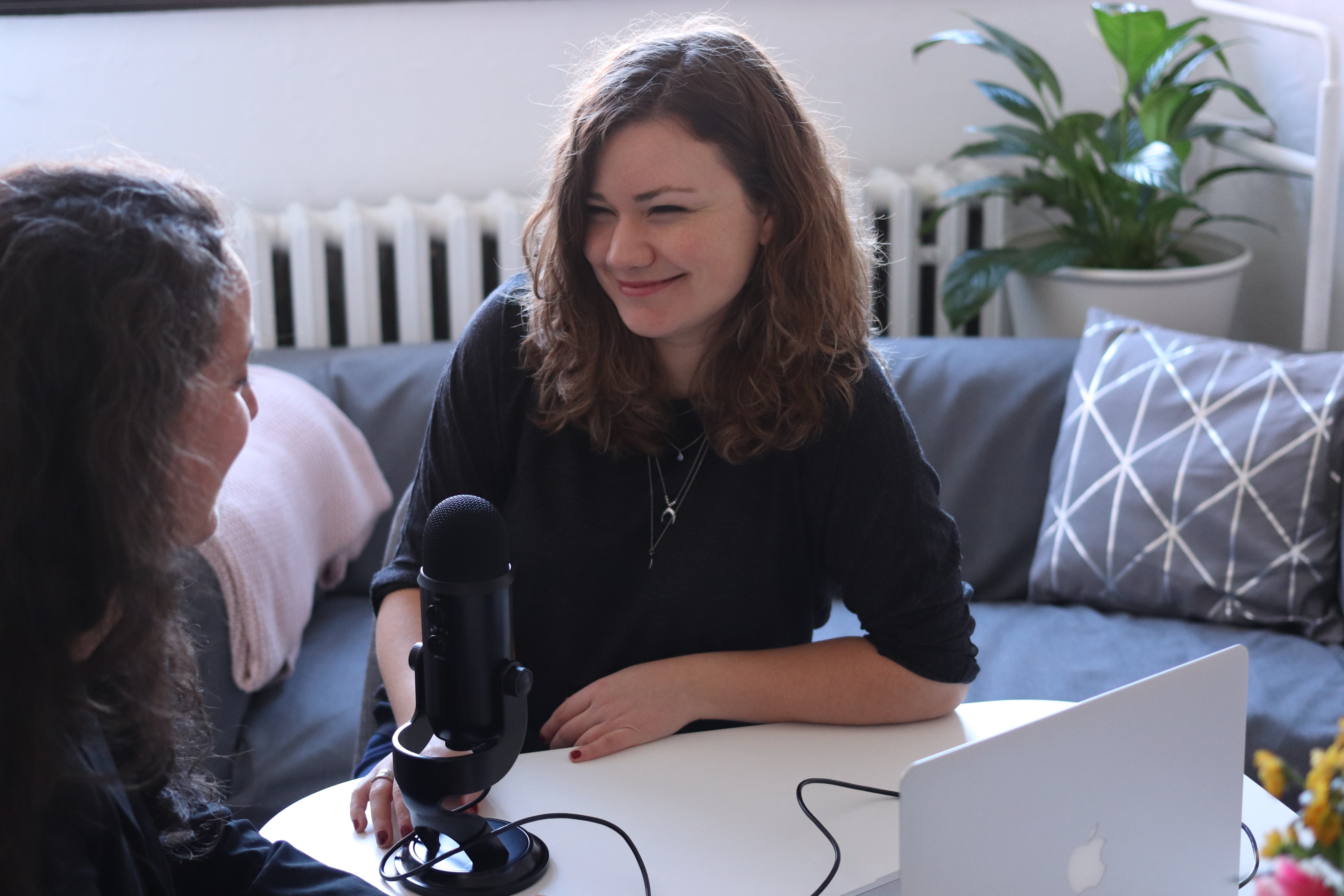 Two women recording a podcast | Global Agency, BCD Meetings & Events