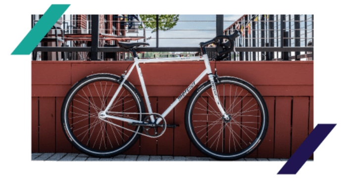 A bicycle parked outside an event venue | Global Agency. BCD Meetings & Events 