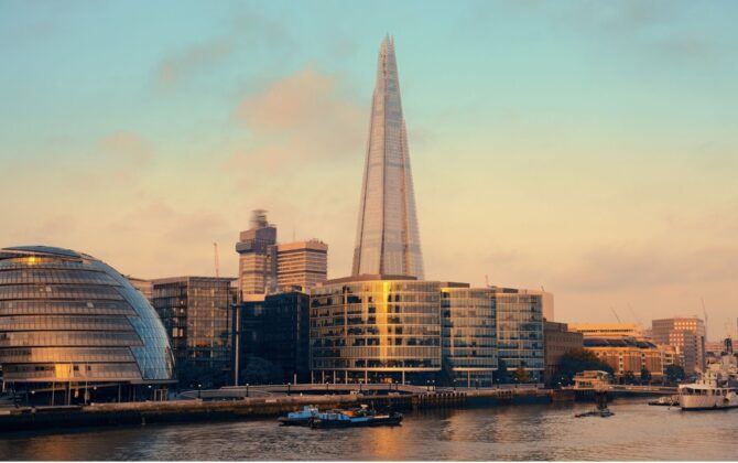 The shard and london scape