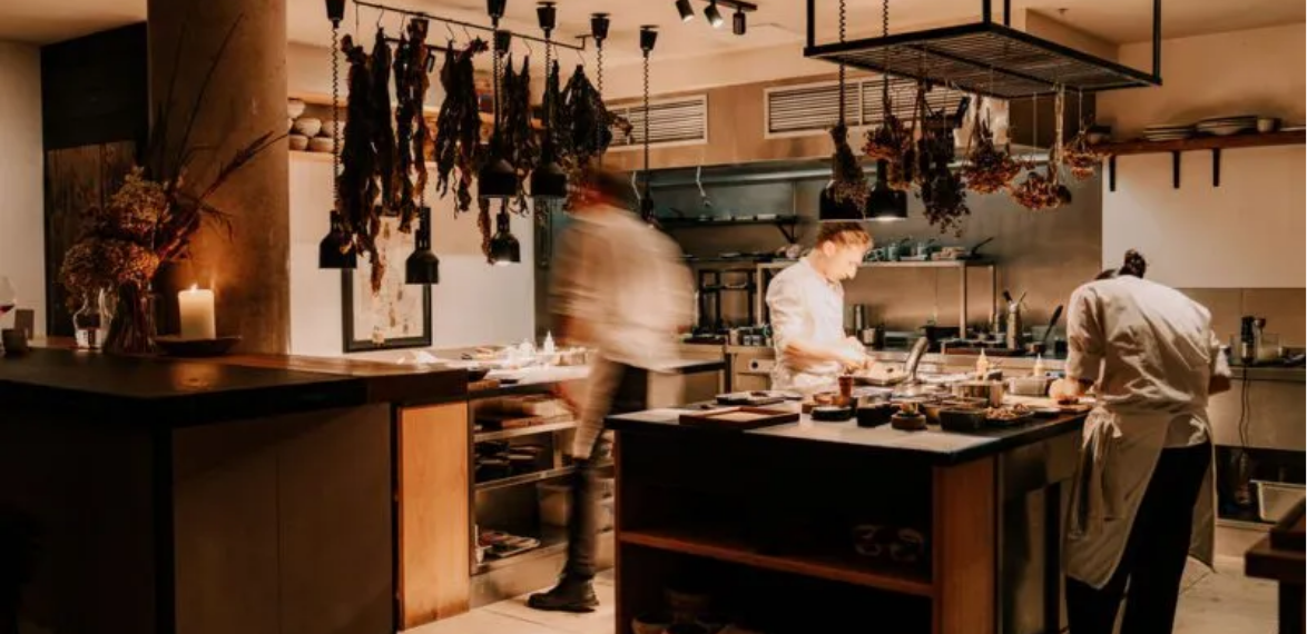 Chefs working in a kitchen